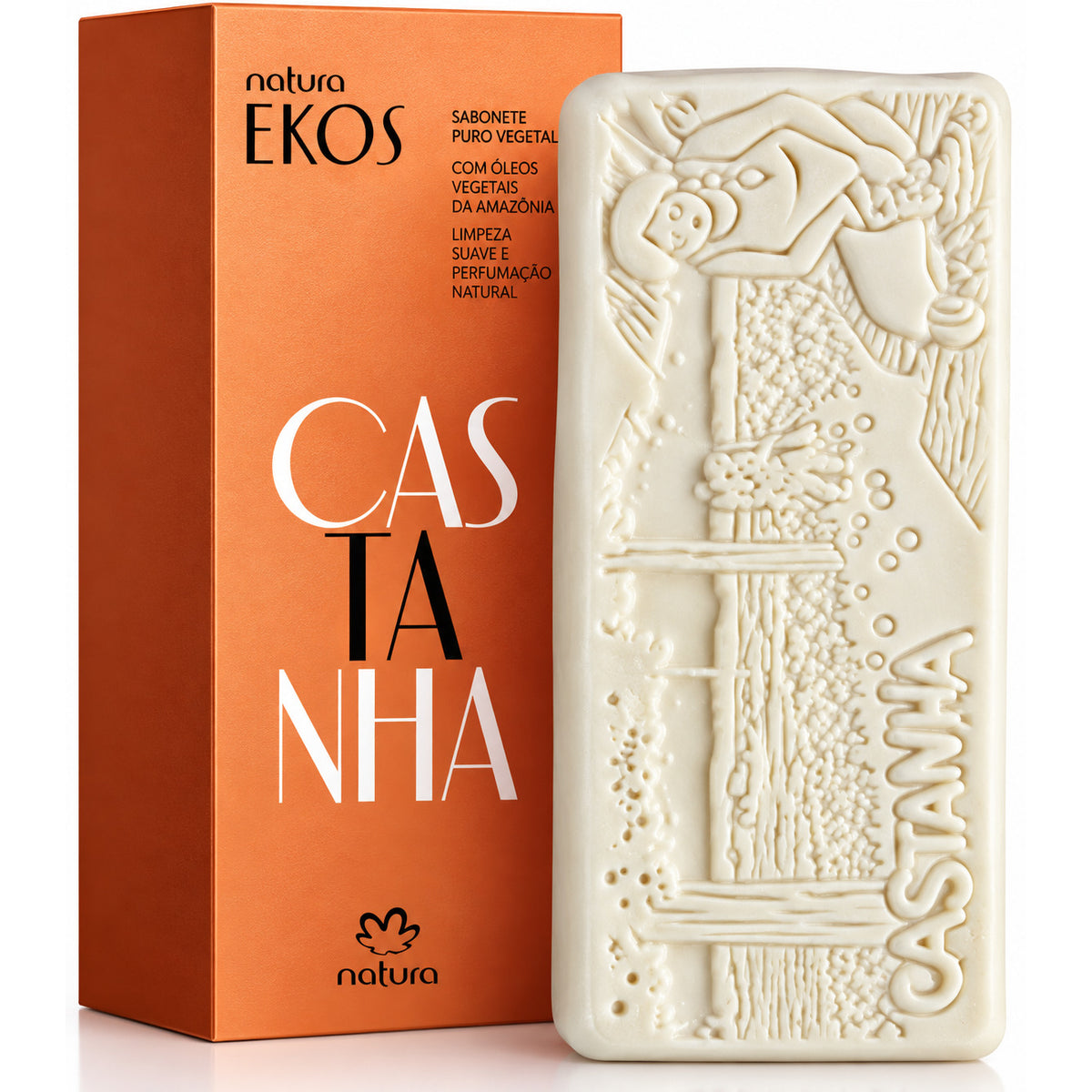 Sabonete Natura cremoso puro vegetal Ekos Castanha 100 g