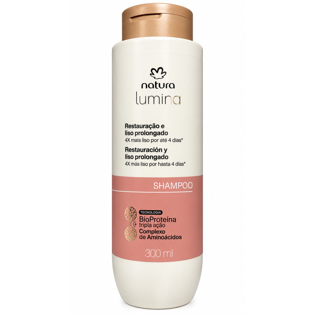 Natura Lumina Shampoo Restauração e Liso Prolongado 4x mais 300ml