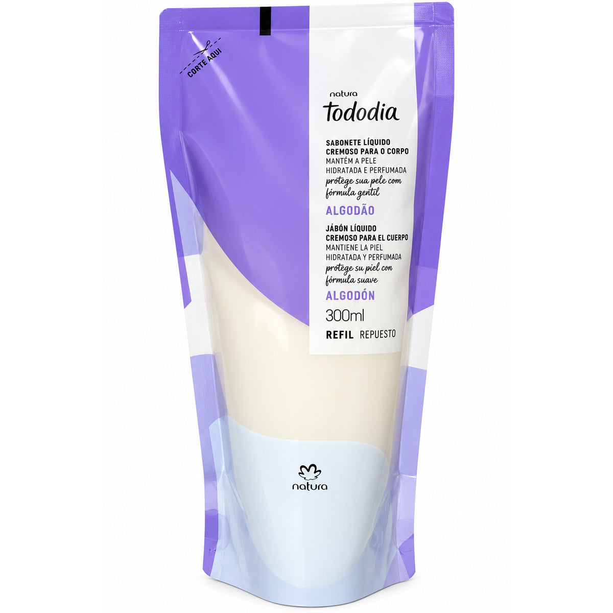 Refil Sabonete Líquido Cremoso Tododia Algodão 300 ml