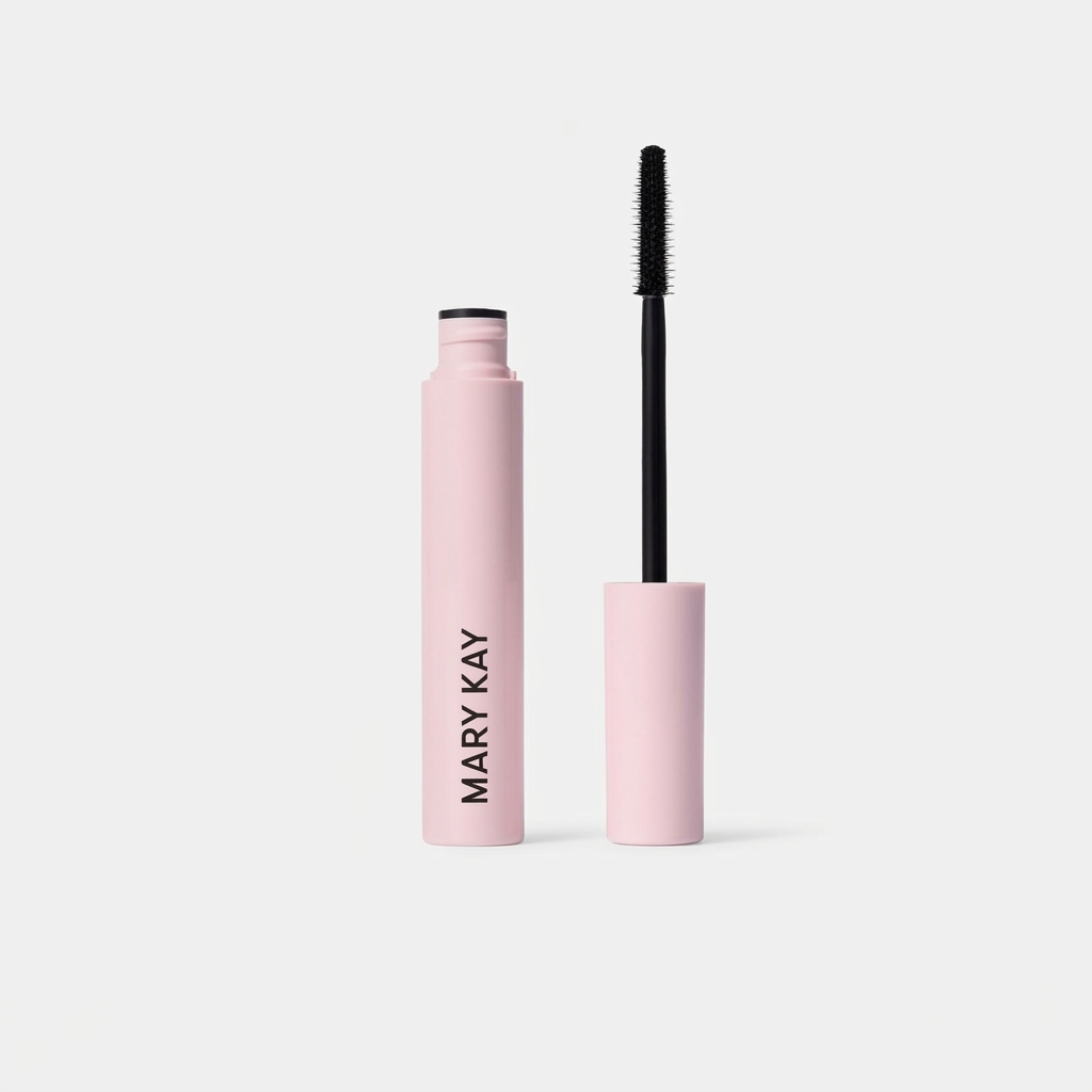 Máscara de cílios Mary Kay Great Heights com embalagem rosa e aplicador